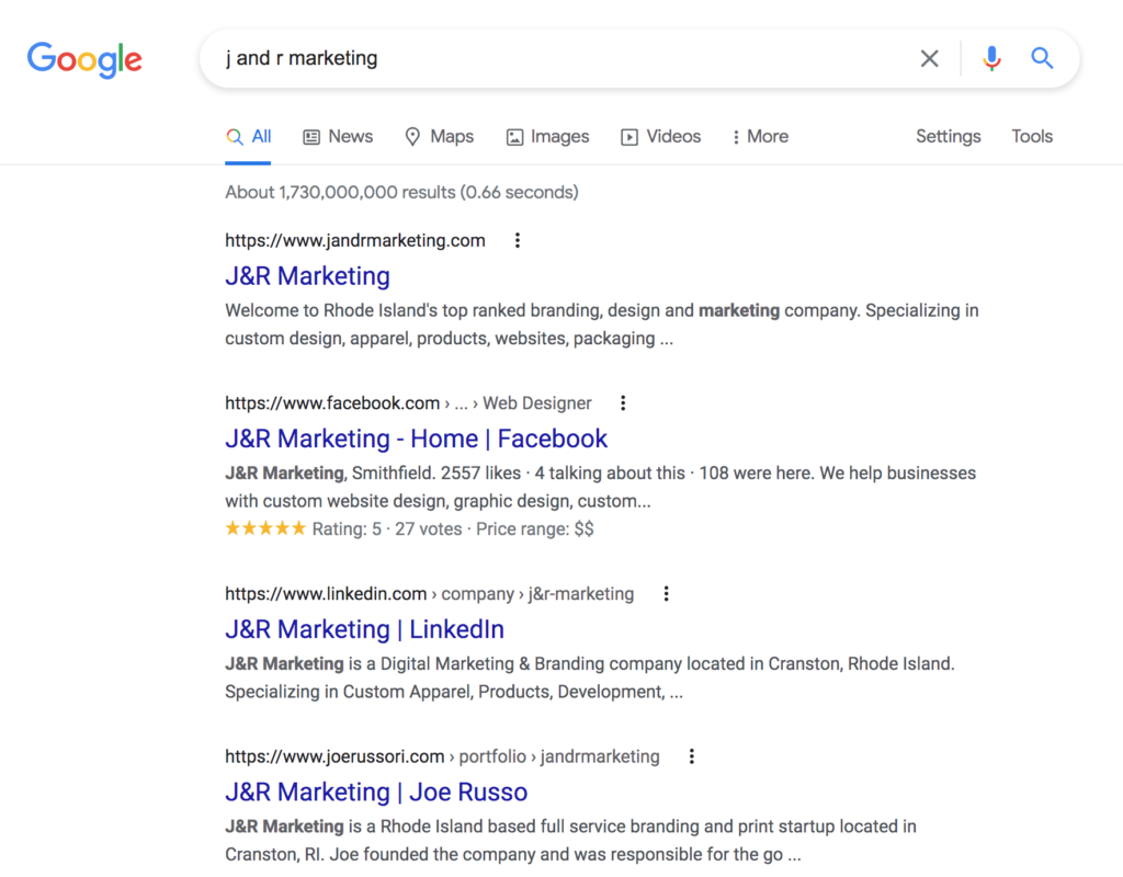 jandrmarketing google